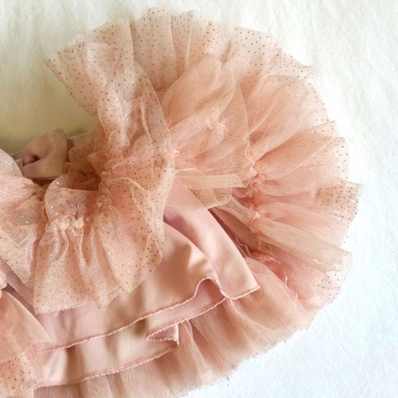 koala kids silver sparkle multi-layer pink tulle tutu skirt 3-6 months baby girl - Picture 4 of 6
